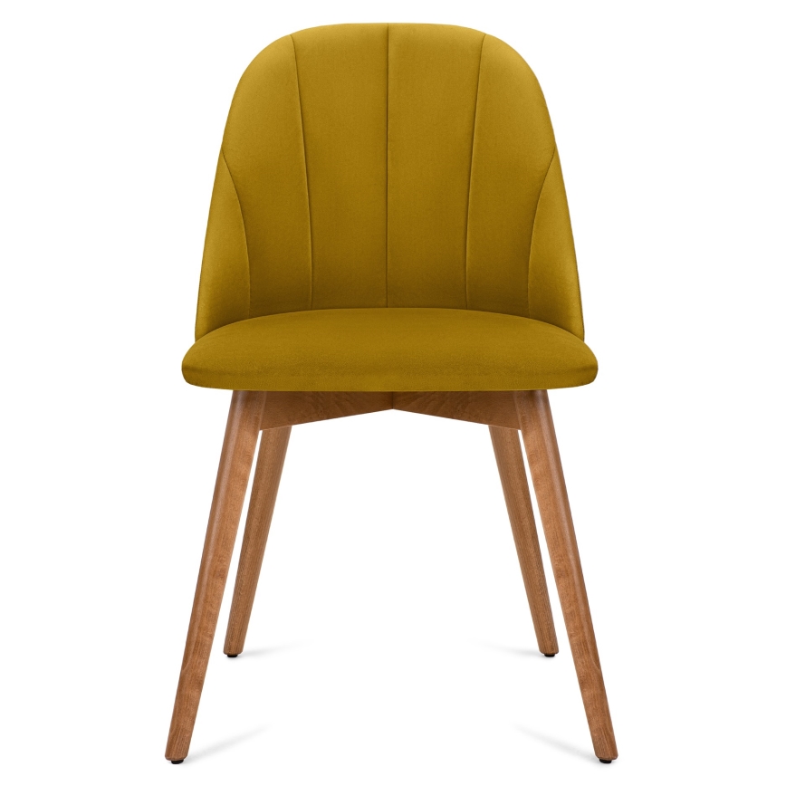 Spisebordsstol BAKERI 86x48 cm gul/lysegetræ