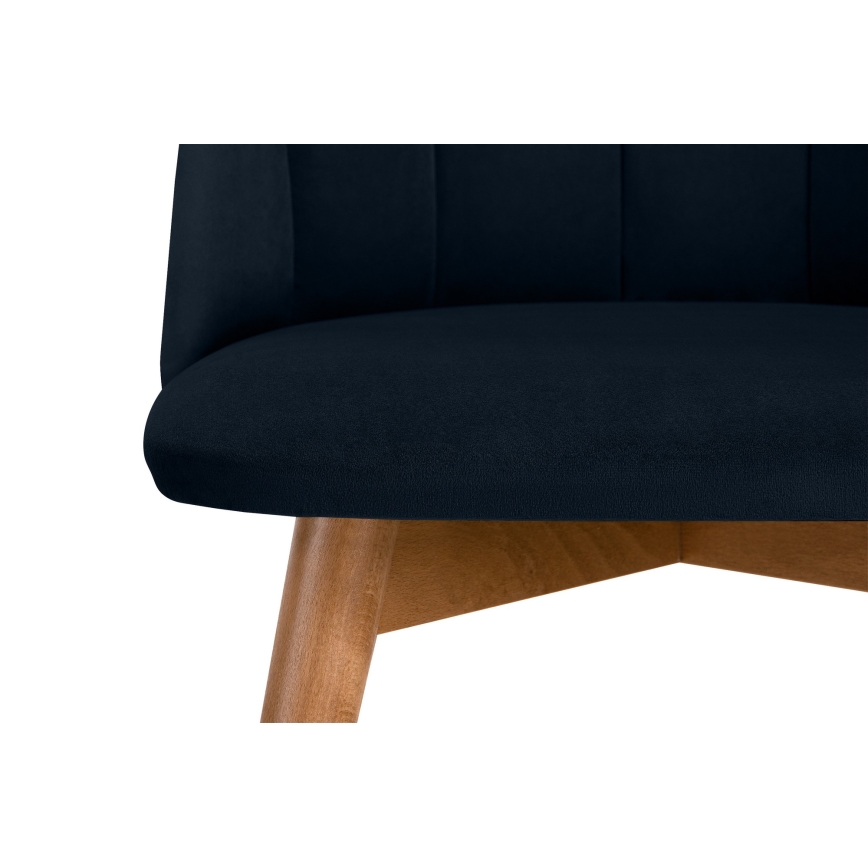 Spisebordsstol BAKERI 86x48 cm mørkeblå/lyse eg