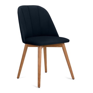 Spisebordsstol BAKERI 86x48 cm mørkeblå/lyse eg