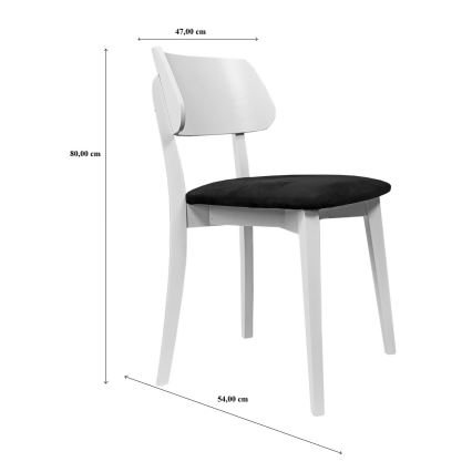 Spisebordsstol EZRA hvid/sort