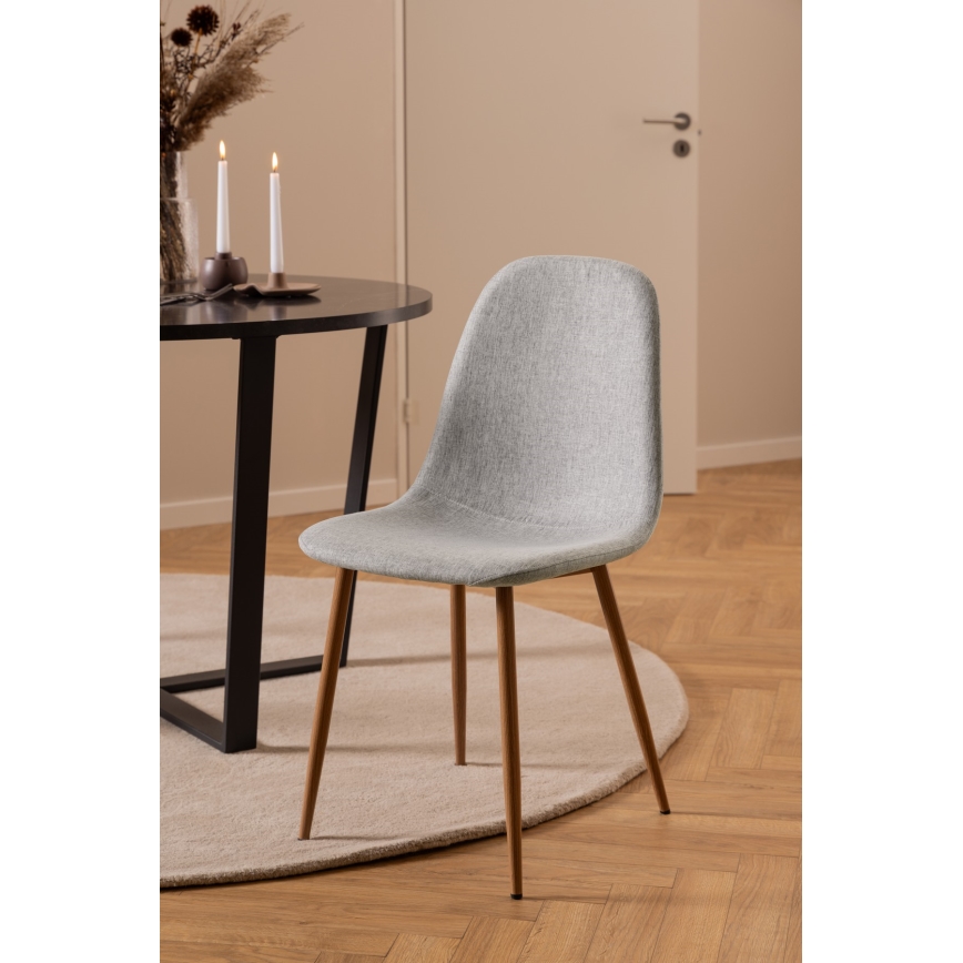 Spisebordsstol KAIA 1 stk. lysegrå/eg