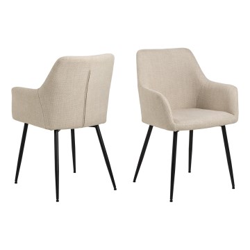 Spisebordsstol med armlæn TANYA 1 stk. beige