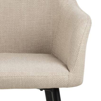 Spisebordsstol med armlæn TANYA 1 stk. beige