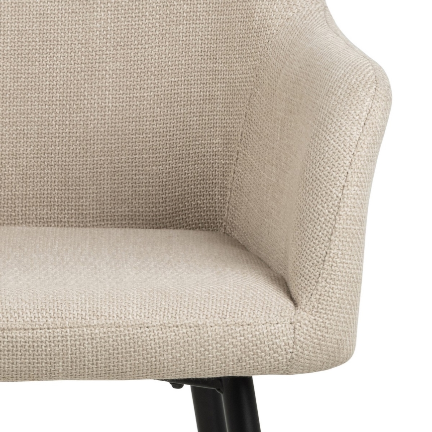 Spisebordsstol med armlæn TANYA 1 stk. beige