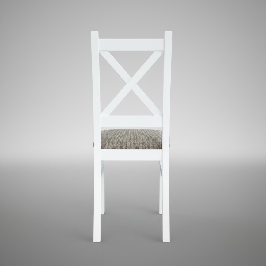 Spisebordsstol NATE hvid/brun