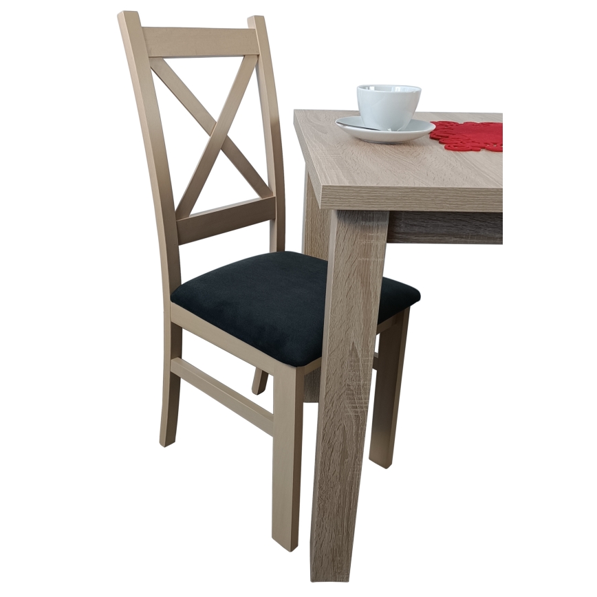 Spisebordsstol NATE i sonoma eg/sort