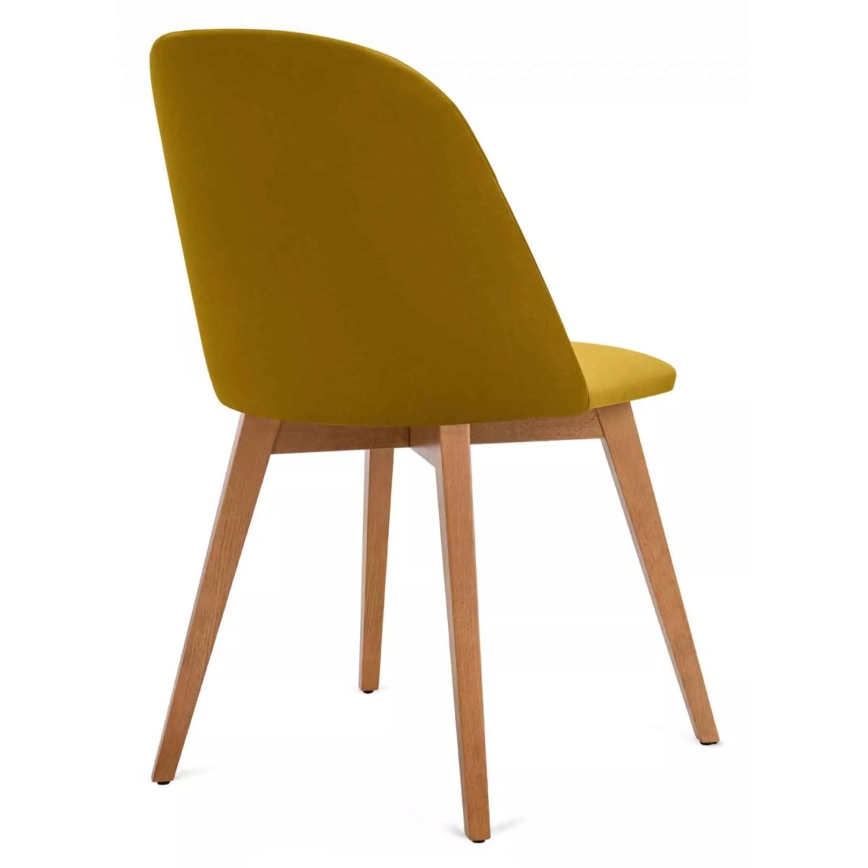 Spisebordsstol RIFO 86x48 cm gul/lysegetræ