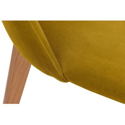 Spisebordsstol RIFO 86x48 cm gul/lysegetræ