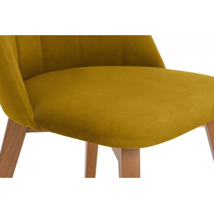 Spisebordsstol RIFO 86x48 cm gul/lysegetræ