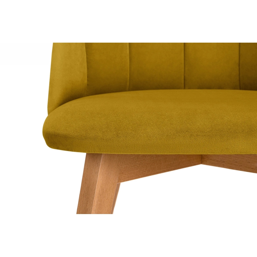 Spisebordsstol RIFO 86x48 cm gul/lysegetræ