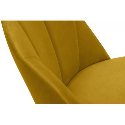 Spisebordsstol RIFO 86x48 cm gul/lysegetræ