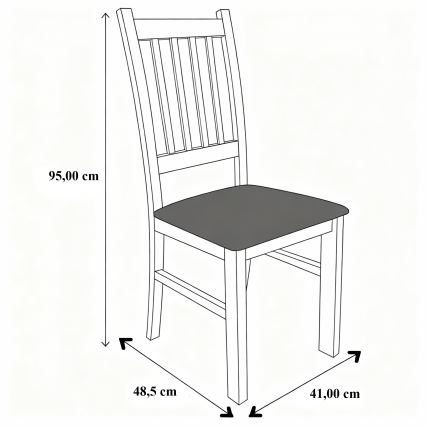 Spisebordsstol SIMON bøg/mørkebrun