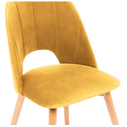 Spisebordsstol TINO 86x48 cm gul/lysegetræ
