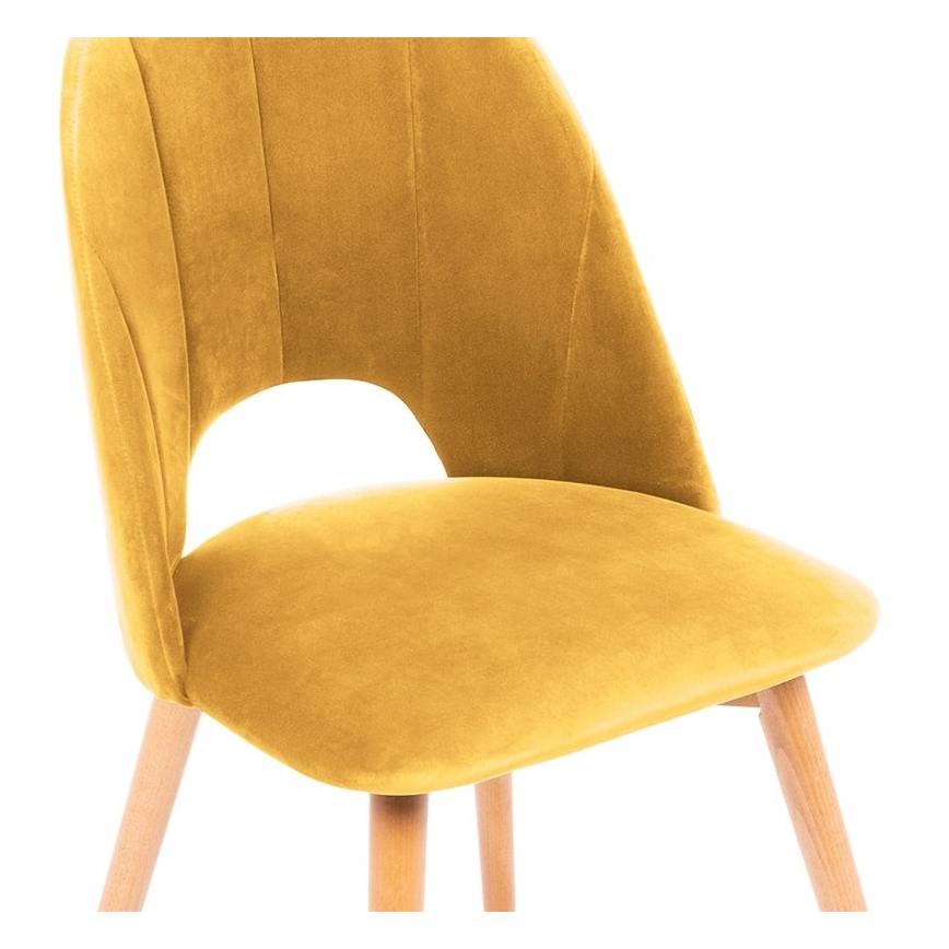Spisebordsstol TINO 86x48 cm gul/lysegetræ