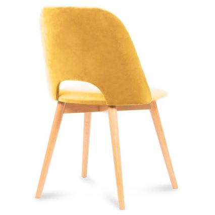 Spisebordsstol TINO 86x48 cm gul/lysegetræ