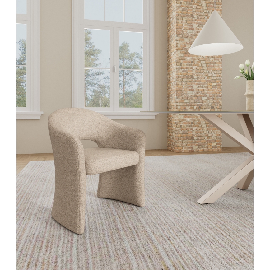 TORI spisestol med armlæn, beige