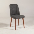 Spisebordsstol VINA 85x46 cm antracitgrå/brun