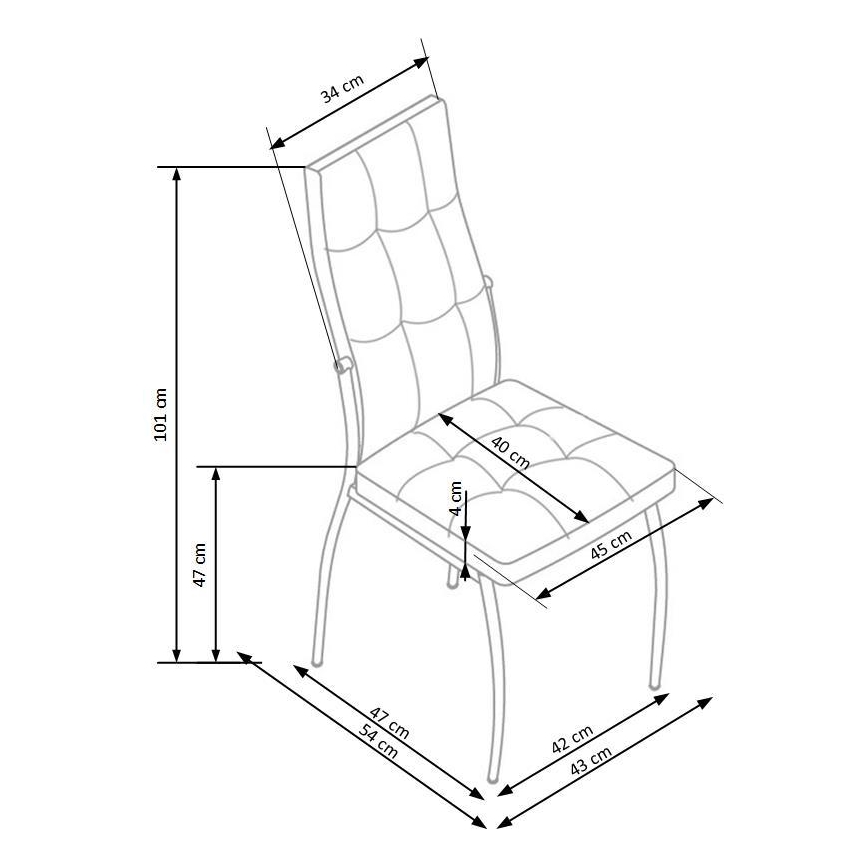 Spisebordsstol WARMIS 1 stk grå