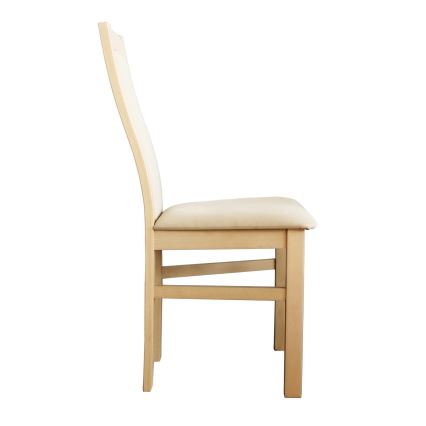 Spisebordsstol ZOE bøg/cremefarvet
