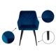 Spisebordsstole 2 stk. RICO blå