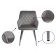 Spisebordsstole 2 stk. RICO grå