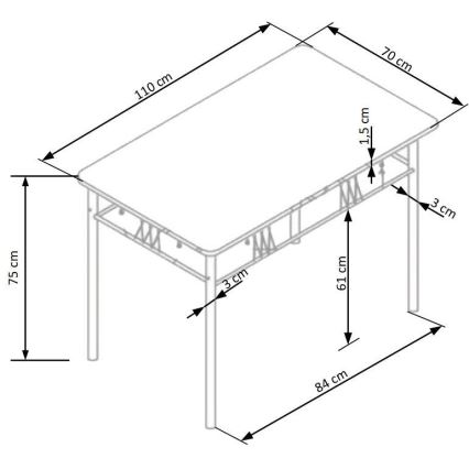 Spisegruppe FAUST metal/sonoma-eg