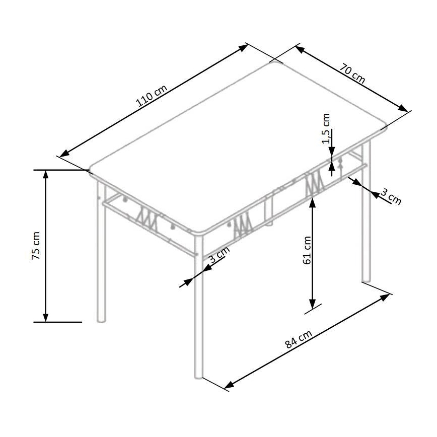 Spisegruppe FAUST metal/sonoma-eg