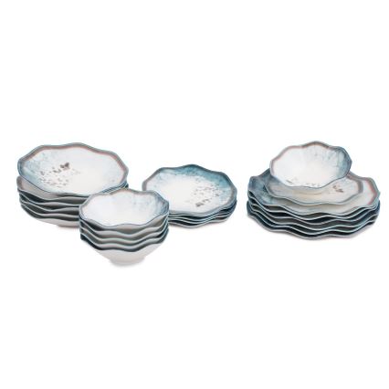 Spisestel 24 dele blå/porcelæn