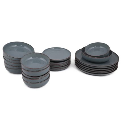 Spisestel 24 dele blå/porcelæn