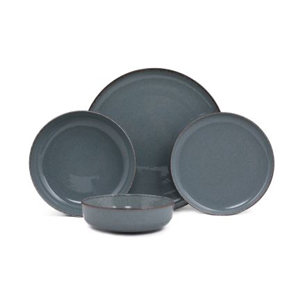 Spisestel 24 dele blå/porcelæn