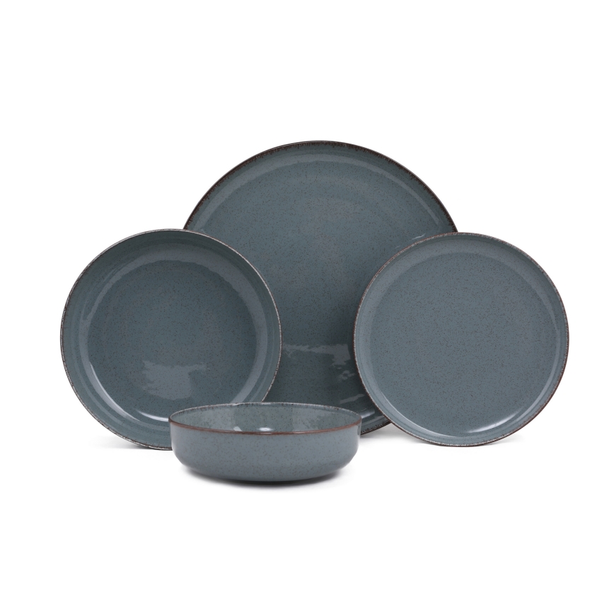 Spisestel 24 dele blå/porcelæn