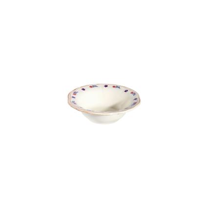 Spisestel 24 dele hvid/blå/rød/porcelæn