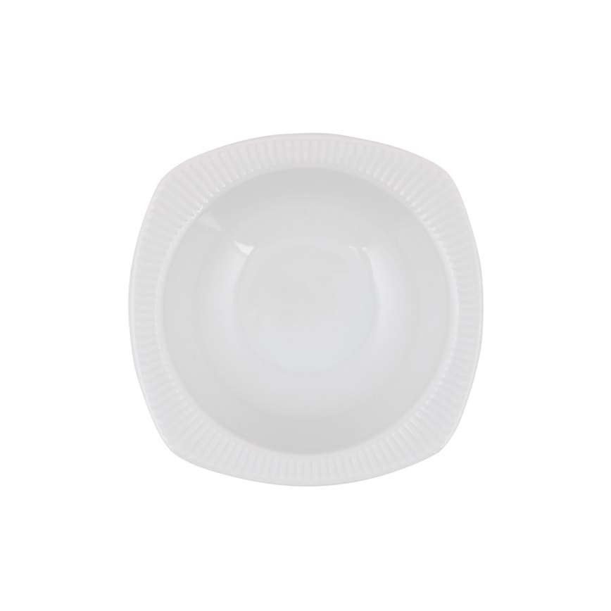Spisestel 24 dele, hvidt porcelæn