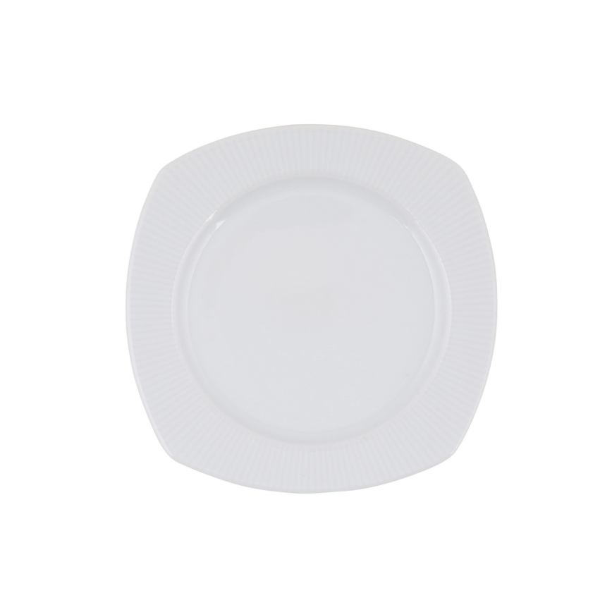 Spisestel 24 dele, hvidt porcelæn