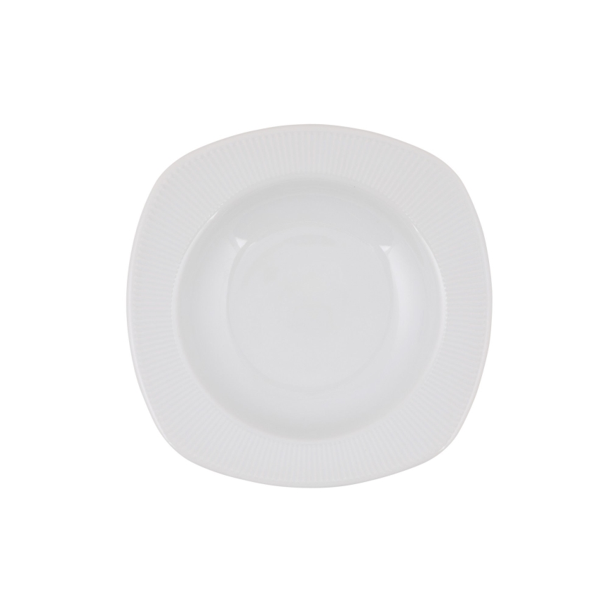 Spisestel 24 dele, hvidt porcelæn