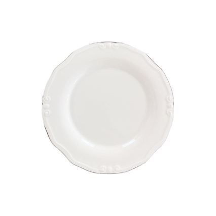 Spisestel 53 dele hvid/sølv/porcelæn