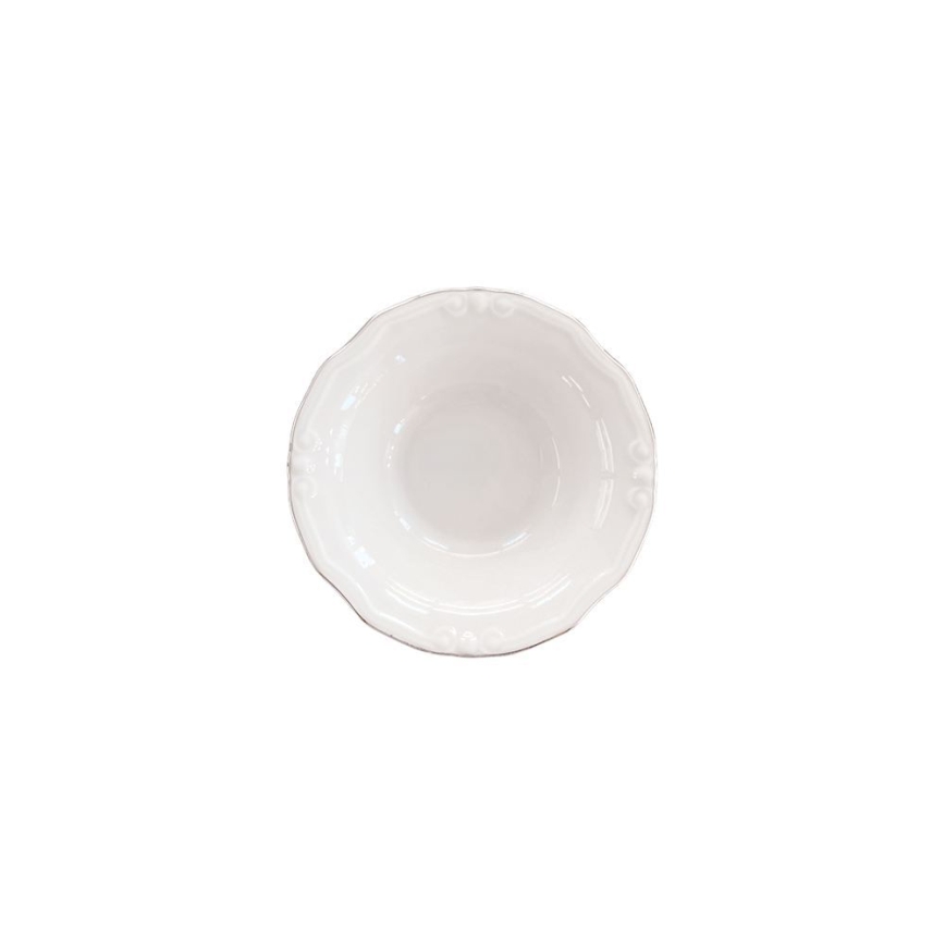 Spisestel 53 dele hvid/sølv/porcelæn