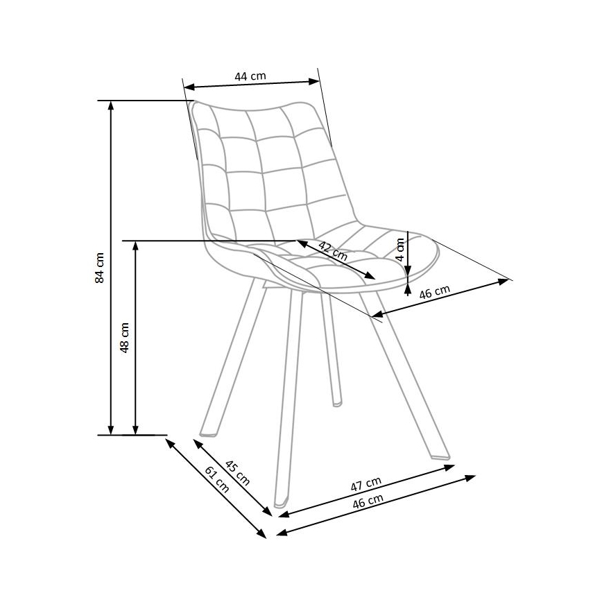 Spisestol COMORO 1 stk sort