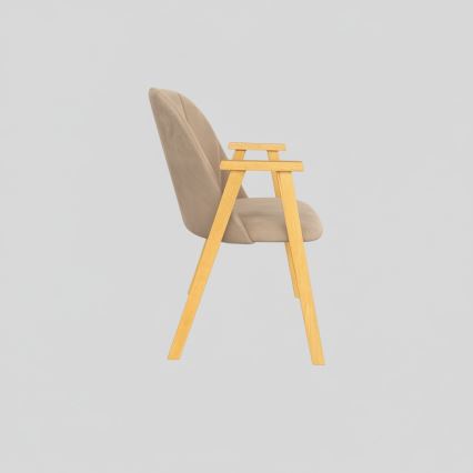 Spisestol GARDA, eg/beige