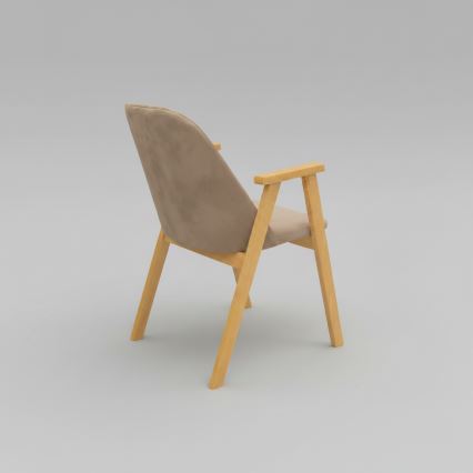 Spisestol GARDA, eg/beige