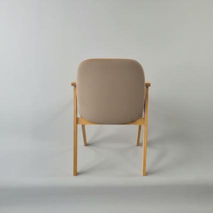 Spisestol GARDA, eg/beige