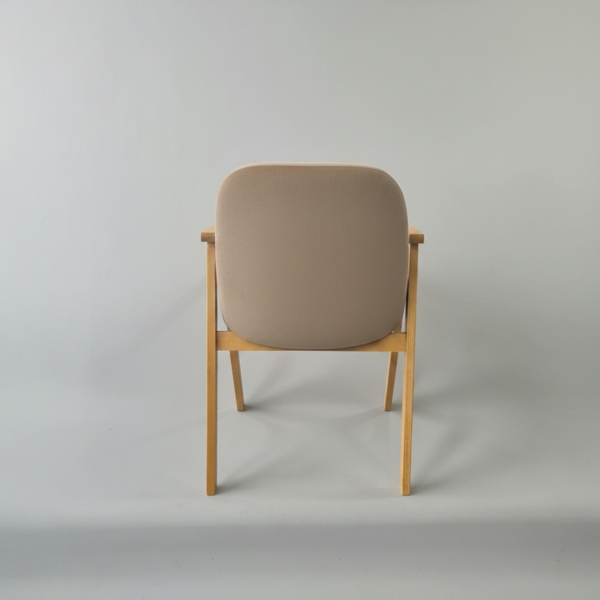 Spisestol GARDA, eg/beige