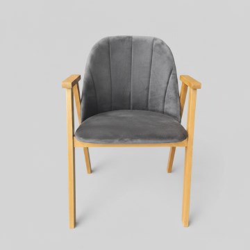 Spisestol GARDA eg/grå