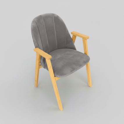 Spisestol GARDA eg/grå