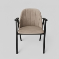 Spisestol GARDA sort/beige