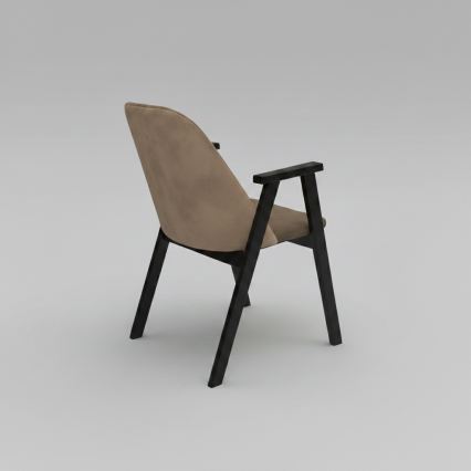 Spisestol GARDA sort/beige