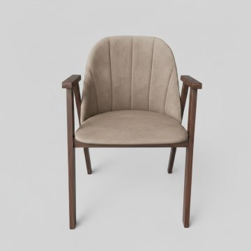 Spisestol GARDA valnød/beige