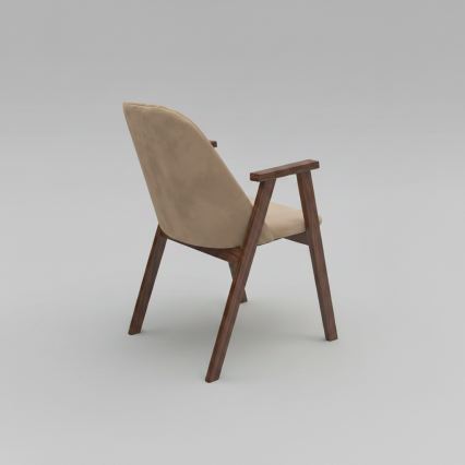Spisestol GARDA valnød/beige