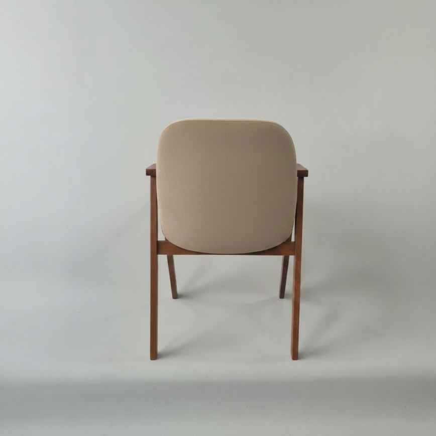 Spisestol GARDA valnød/beige