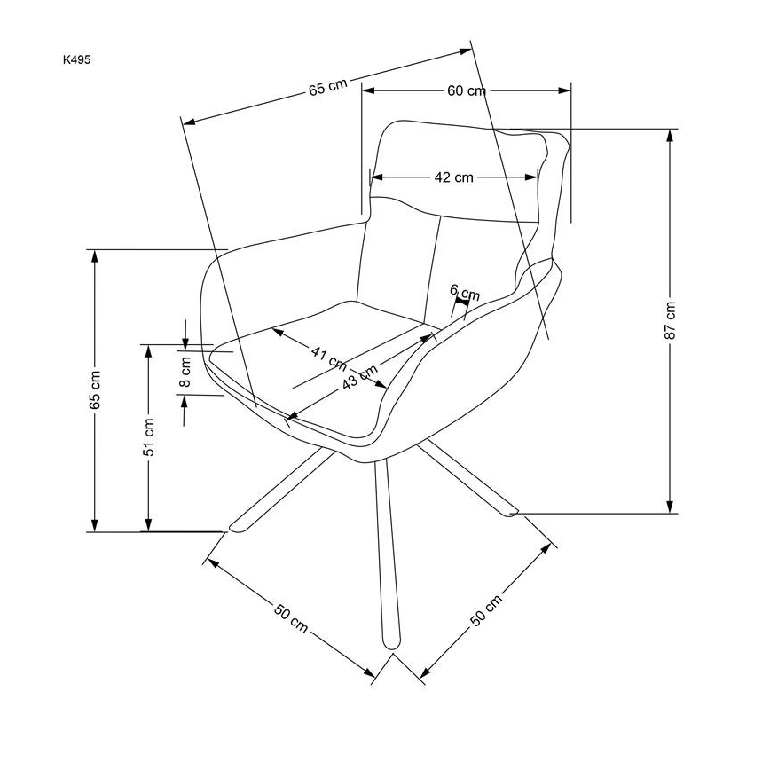 Spisestol HALSA 1 stk beige